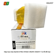 Hộp Mực Màu Starink CF402A / CF502A / CRG045 / CRG054 – Yellow (Vàng) – Chip 202A – Có Lỗ Đổ Mực – Chính hiệu