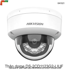 Camera IP Hikvision DS-2CD1123G2-LIUF – Dome 2MP Full HD – Poe - Smart Hybrid Light có màu ban đêm – Tích Hợp Micro
