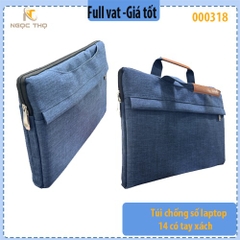 Túi chống sốc Laptop 14" có tay xách – Xanh Navy – Gọn đẹp, lịch lãm – Zin – Full VAT