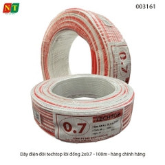 Dây Điện Đôi Mềm Techtop 2 x 0,7mm² – Lõi Đồng Nguyên Chất – Vỏ PVC Cháy chậm – Full VAT ( tính giá theo m )