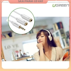 Cáp chuyển đổi tai nghe 3.5mm ra Mic & Loa riêng Ugreen 10789 mạ vàng