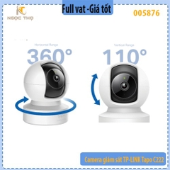 Camera Wi‑Fi TP‑Link Tapo C222 – 2K QHD 4MP – Quay 360° – Hồng ngoại nâng cao – Đàm thoại 2 chiều – MicroSD 512GB