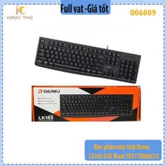 Bộ phím chuột máy tính Dareu LK185 USB Black + LM103 – Fullsize 104 phím – Chuột 1000 DPI – Hàng chính hãng – Full VAT