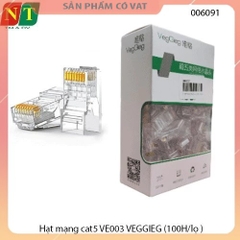 Hộp 100 đầu bấm mạng RJ45 cat5 chân đồng xịn VEGGIEG