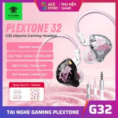 Tai Nghe Gaming Plextone G32 II – Driver 10mm Gen5, Jack 3.5mm, Dây 1.2m