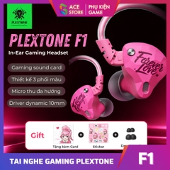 Tai Nghe Gaming Plextone F1 – In-Ear Có Dây, Nhiều Màu