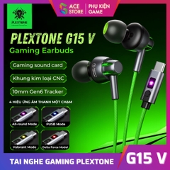 [CHÍNH HÃNG] Tai Nghe Gaming Plextone G15 Mark V Hot Sals – Driver 10mm Gen6, Micro, Jack Type-C / 3.5mm, Dây 1.2m