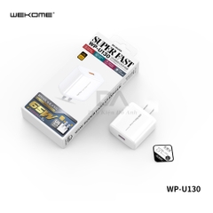 WEKOME WP-U130 Củ Sạc Siêu Nhanh Vooc 65W Dùng Cho Các Dòng Điện Thoại, Bền BỈ, Chống Cháy Nổ