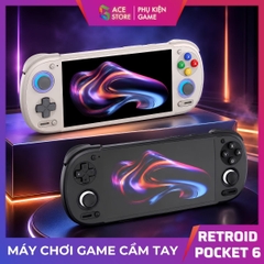 RETROID POCKET 6 – MÁY CHƠI GAME CẦM TAY ANDROID | SNAPDRAGON 8 GEN 2 | AMOLED 120HZ | HALL STICK | RAM 8GB/12GB