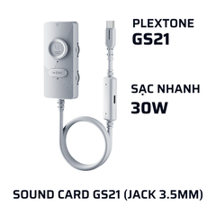 Sound Card Plextone GS21 | Hỗ trợ sạc 30w và tai nghe 3.5mm
