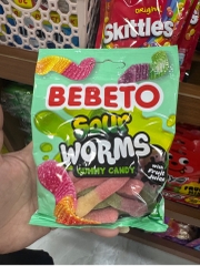 Kẹo dẻo con sâu vị chua Bebeto 80g