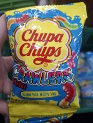 kẹo dẻo chupa chups hình con sâu hương trái cây hỗn hợp