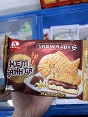Bánh kem cá snow baby vị vani socola 70ml