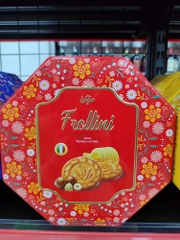 Bánh quy Gastone Lago Frollini 320g (Hộp sắt bát giác ĐỎ)