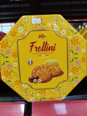 Bánh quy Gastone Lago Frollini 320g (Hộp sắt bát giác VÀNG)