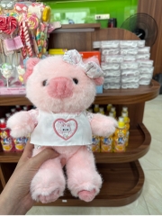 Gấu bông lợn mặc áo tim