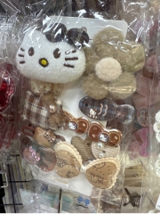 Vỉ 10 kẹp tóc gấu nâu