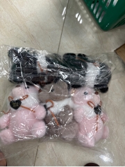 Móc khoá gấu bông kèm khoá vàng MK60