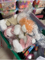 Móc khoá gấu bông chủ đề gấu đội mũ nhiều màu sắc  MK116