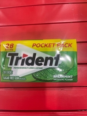 KẸO GUM TRIDENT KHÔNG ĐƯỜNG - VỊ BẠC HÀ (28 tép)