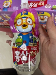 Nước hồng sâm pororo vị nho - việt quất 100ml/gói x 10 gói/hộp x 4 hộp/thùng