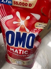 Nước Giặt OMO Matic Cửa Trên Sạch Sâu Vượt Trội Túi 3.7kg