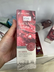 Sữa rửa mặt chiết xuất hoa hồng 3W Clinic cleansing Foam 100ml #rose water
