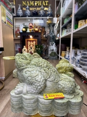THIỀM THỪ ĐÁ SERPENTINE TỰ NHIÊN NGUYÊN KHỐI