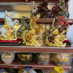 Nhất Mã Phi Thiên Dát Vàng Gốm Sứ Bát Tràng – Quà Tặng Năm Mới, Khai Trương, Tân Gia