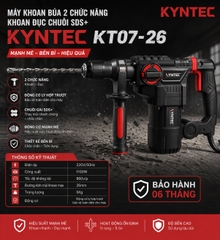 Máy Khoan Búa 2 Chức Năng Khoan Đục Kyntec KT07