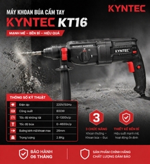 Máy Khoan Búa 3 Chức Năng 2-26 Kyntec KT16