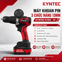 Thân Máy Khoan Pin 3 Chức Năng 13mm Kyntec KT64