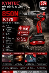 Thân Máy Siết Ốc Bu Lông Pin 850N Kyntec KT72