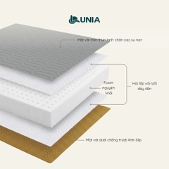 Nệm Foam Cao Cấp Lunia Cozy Moon | Nệm Foam Nguyên Khối Thoáng Khí 2 Mặt