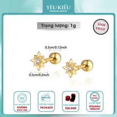 Dainty Mix Piercing | Khuyên Tai Sterling Silver 925 Phủ Bạch Kim/Vàng 18K