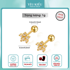 Dainty Mix Piercing | Khuyên Tai Sterling Silver 925 Phủ Bạch Kim/Vàng 18K