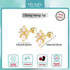 Dainty Mix Piercing | Khuyên Tai Sterling Silver 925 Phủ Bạch Kim/Vàng 18K