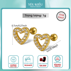 Dainty Mix Piercing | Khuyên Tai Sterling Silver 925 Phủ Bạch Kim/Vàng 18K