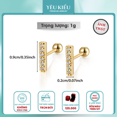 Dainty Mix Piercing | Khuyên Tai Sterling Silver 925 Phủ Bạch Kim/Vàng 18K