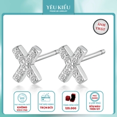 Initial Stud Earrings | Khuyên Tai Sterling Silver 925 Phủ Bạch Kim/Vàng 18K