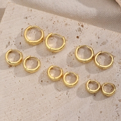 Classic Chunky Hoop Earrings | Khuyên Tai Sterling Silver 925 Phủ Bạch Kim/Vàng 18K