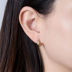 Classic Chunky Hoop Earrings | Khuyên Tai Sterling Silver 925 Phủ Bạch Kim/Vàng 18K