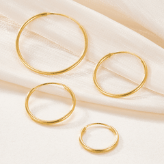 Urban Large Hoop Earrings | Khuyên Tai Sterling Silver 925 Phủ Bạch Kim/Vàng 18K