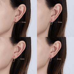 Urban Large Hoop Earrings | Khuyên Tai Sterling Silver 925 Phủ Bạch Kim/Vàng 18K