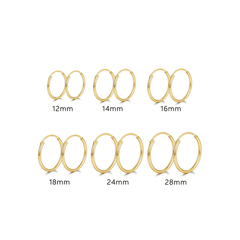 Urban Large Hoop Earrings | Khuyên Tai Sterling Silver 925 Phủ Bạch Kim/Vàng 18K