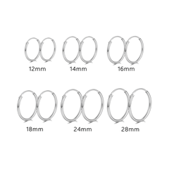 Urban Large Hoop Earrings | Khuyên Tai Sterling Silver 925 Phủ Bạch Kim/Vàng 18K