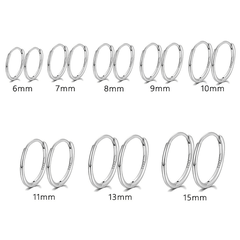 Essential Slim Hoop Earrings | Khuyên Tai Sterling Silver 925 Phủ Bạch Kim/Vàng 18K