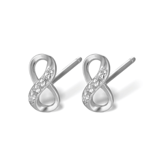 Infinite Sparkle Stud Earrings | Khuyên Tai Sterling Silver 925 Phủ Bạch Kim/Vàng 18K