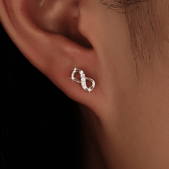 Infinite Sparkle Stud Earrings | Khuyên Tai Sterling Silver 925 Phủ Bạch Kim/Vàng 18K