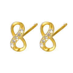 Infinite Sparkle Stud Earrings | Khuyên Tai Sterling Silver 925 Phủ Bạch Kim/Vàng 18K